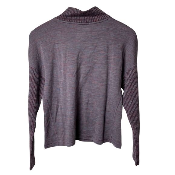 Smartwool Women's  XS Merino Ribbed Funnel Neck Thermal Pullover Sweater Purple - Picture 5 of 8